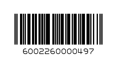 BACKSBERG 750MLSWT RED K WINE - Barcode: 6002260000497